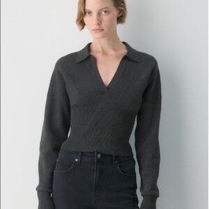 Aritzia - Wilfred - Ginny Polo Sweater - Heather Galaxy